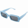 Load image into Gallery viewer, ELIA Retro Rectangular Sunglasses in Sky Blue with Dark Tinted Lenses
