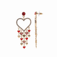 Load image into Gallery viewer, Romantic Heart Cascade Statement Earrings