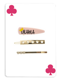 Load image into Gallery viewer, Shady Expression - Scrunchie Tails and Hair Clip Set -Drama and Heart Set (Pink)