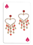 Load image into Gallery viewer, Romantic Heart Cascade Statement Earrings