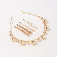 Load image into Gallery viewer, Beaded Gold Headband & Hairclips Set – Elegant, Stylish Hair Accessories Combo