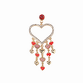 Load image into Gallery viewer, Romantic Heart Cascade Statement Earrings