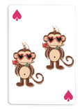 Load image into Gallery viewer, Adorable Monkey Love Earrings with Heart Glasses and Charming Rose