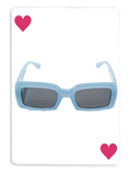 Load image into Gallery viewer, ELIA Retro Rectangular Sunglasses in Sky Blue with Dark Tinted Lenses