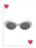 Load image into Gallery viewer, Elia Classic Oval Frame Sunglasses – White Frame with Dark Lenses