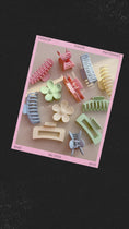 Load and play video in Gallery viewer, 12-PCS Matte Claw Clip Set – Stylish, Durable Hair Accessories for All
